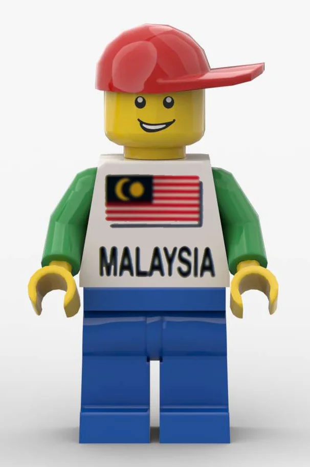 Man with ‘Malaysia’ and Flag