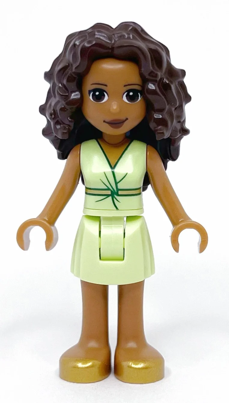 Donna – Yellowish Green Torso, Yellowish Green Skirt, Dark Brown Hair