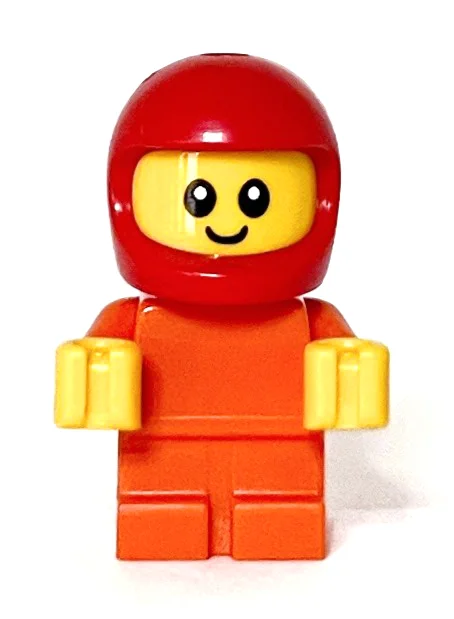 Baby, Racer, Reddish Orange Body, Red Helmet