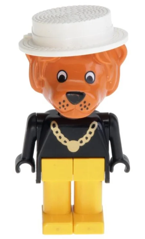 Fabuland Figure, Lionel Lion, White Hat