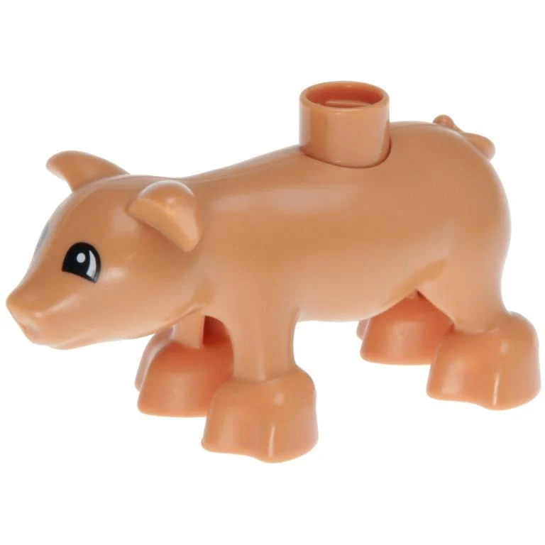 Duplo Animal Pig, Semi-Circular Eyes Print