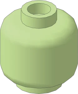 Minifig Head [Plain] [Vented Stud – Center Hole]